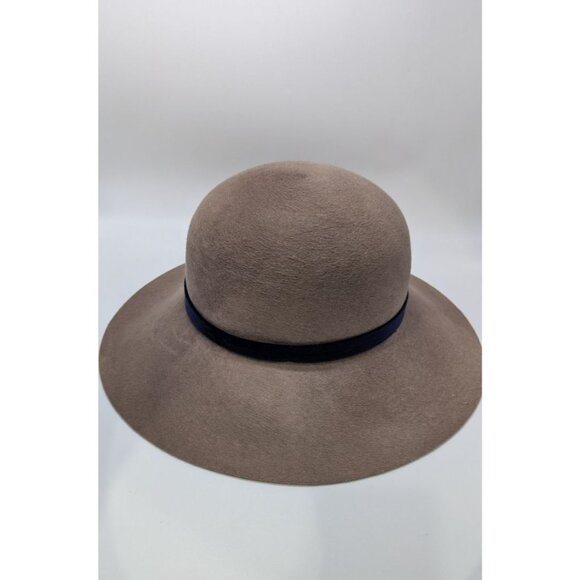 Eugenia Kim Camel Brown Wool Felt Wide-Brim Hat